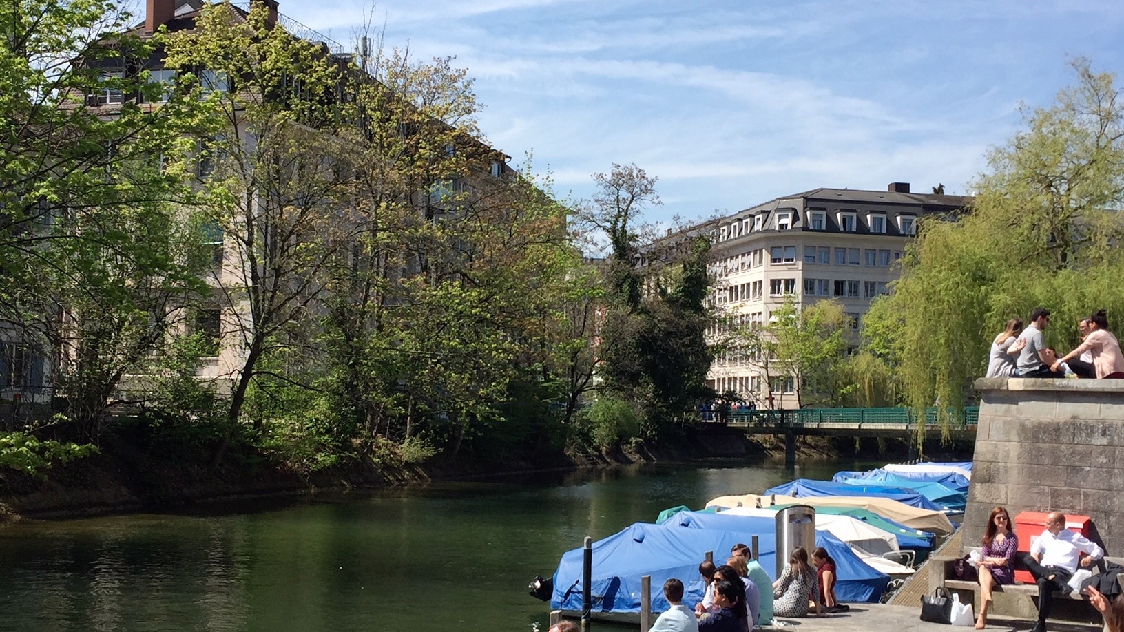 Foto des Schanzengraben in Zürich, wo auch die Sprachschule plc ihren Standort hat.